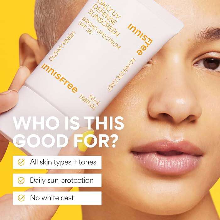 innisfree Daily UV Defense SPF 50+ PA++++ Korean Face & Body Sunscreen, Broad Spectrum, Invisible Finish, No White Cast, Lightweight, Hydrating - Image 8