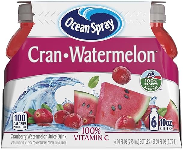 Ocean Spray® Cran-Watermelon™ Cranberry Watermelon Juice Drinks, 10 Fl Oz Bottles, 6 Count - Product Image