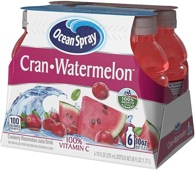 Ocean Spray® Cran-Watermelon™ Cranberry Watermelon Juice Drinks, 10 Fl Oz Bottles, 6 Count - Image 3