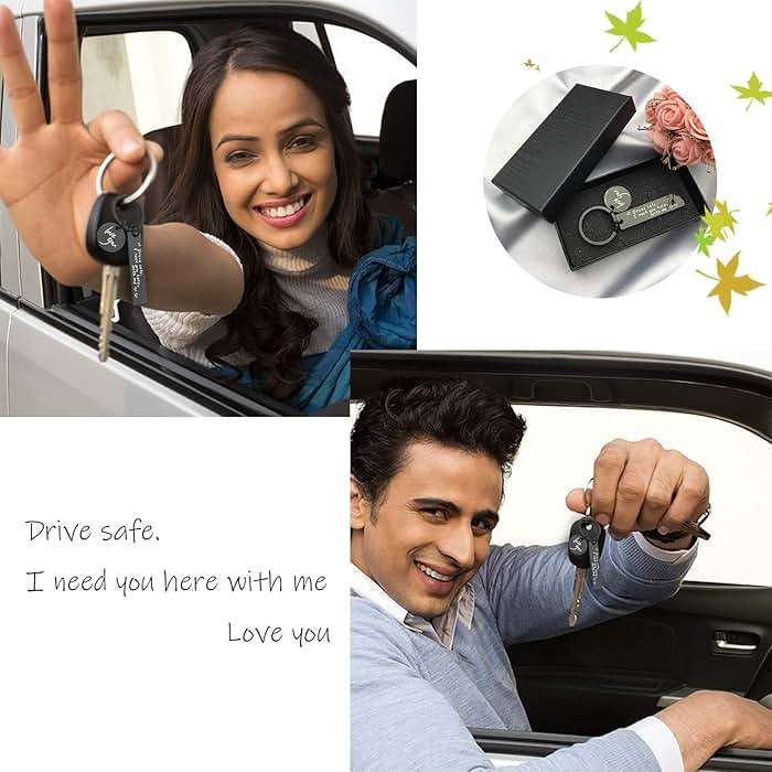 Drive Safe Keychain I Love You I Need You Here With Me Keychain Gifts for Boyfriend Husband Dad - Image 5