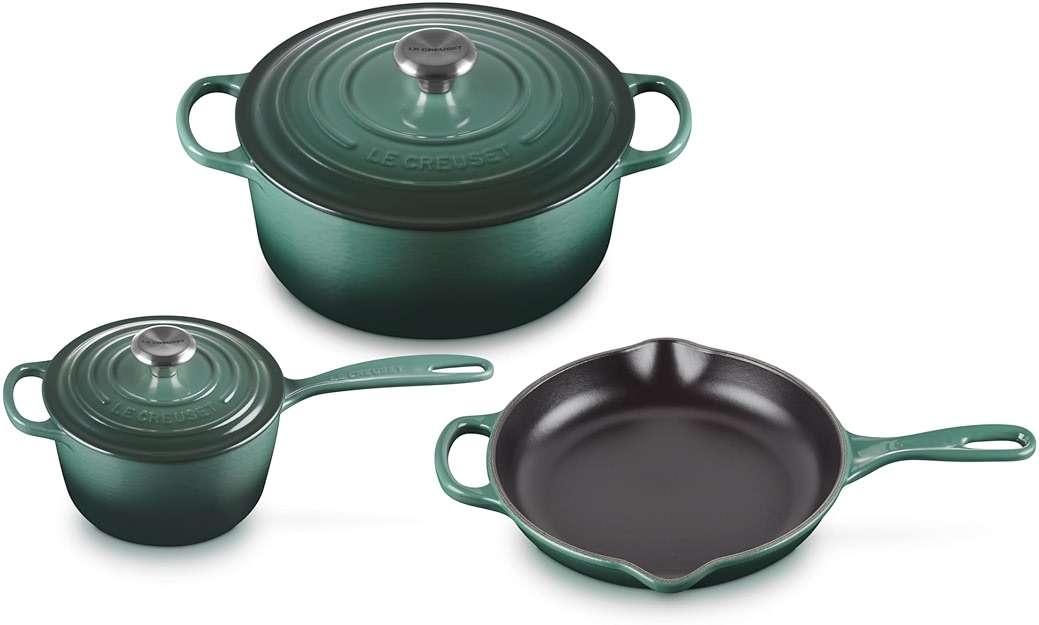Le Creuset Enameled Cast Iron Signature Cookware Set, 5 pc, Artichaut - Image 1