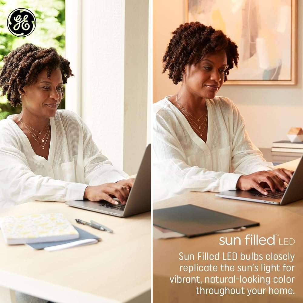 GE Sun Filled LED Light Bulb, 60 Watt, Soft White, A21 (1 Pack) - Image 9
