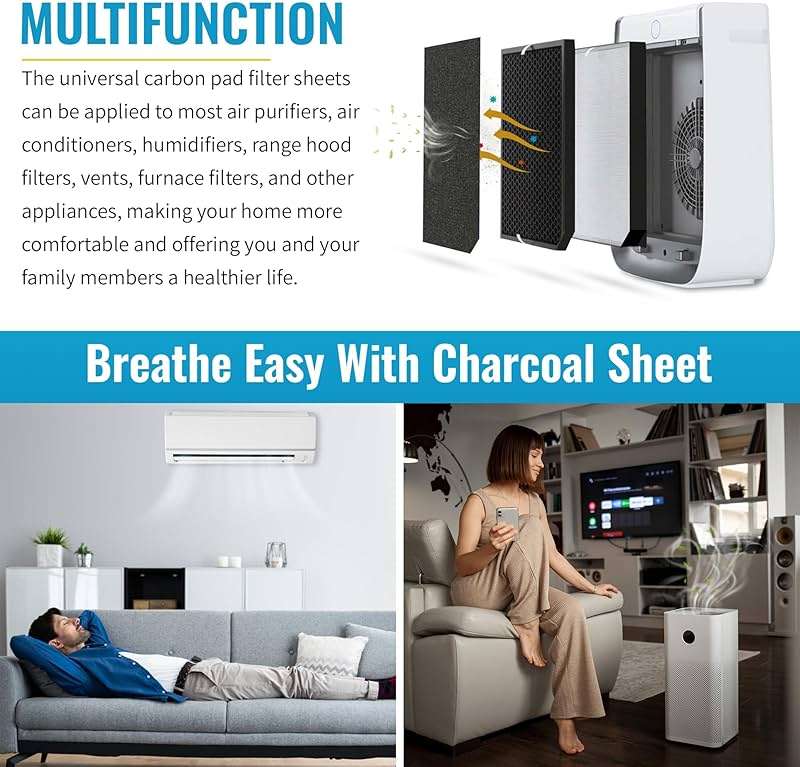 CFS COMPLETE FILTRATION SERVICES EST.2006 1PACK CuttoFit Carbon Pad 16 x 48 inches for Air Filters Charcoal Sheet fits Air Purifiers Range Hoods Furnace Filters removes Odor V O C Parts - Image 6