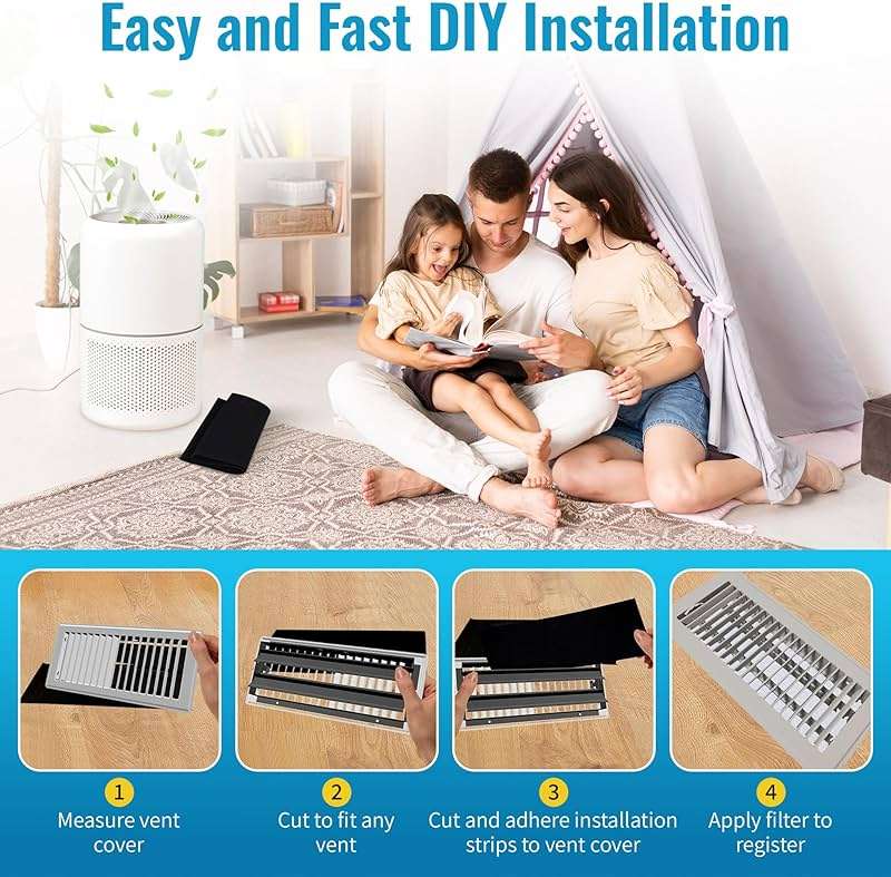 CFS COMPLETE FILTRATION SERVICES EST.2006 1PACK CuttoFit Carbon Pad 16 x 48 inches for Air Filters Charcoal Sheet fits Air Purifiers Range Hoods Furnace Filters removes Odor V O C Parts - Image 8