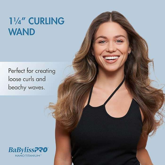 BabylissPRO Nano Titanium Professional Curling Wand For All Hair Types, Reaches 430 Degrees For Long Lasting Curls - Image 3