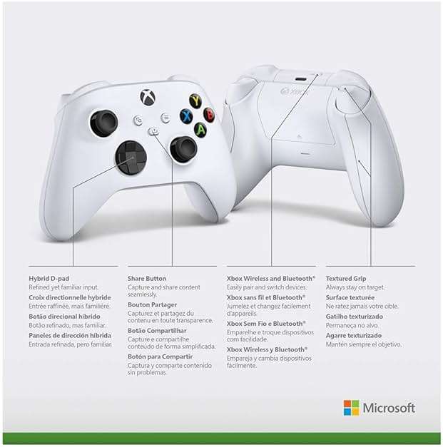 Microsoft Xbox Series S or X Wireless Controller Robot White plus VGSION battery - Image 4