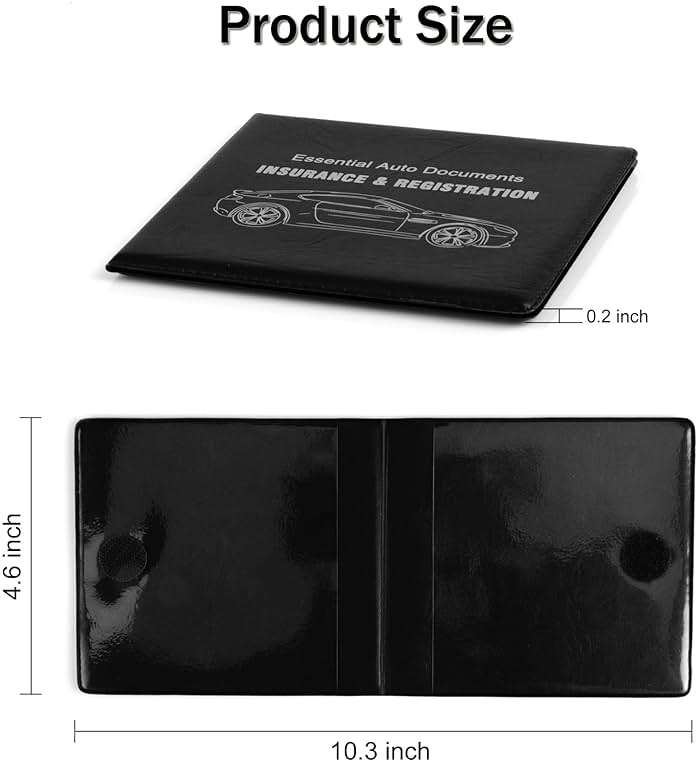UYYE Car Registration and Insurance Card Holder, Vehicle Glove Box Car Organizer, Interior Car Accessories for Documents, Cards, License - 2 Pack - Image 2