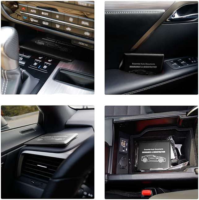UYYE Car Registration and Insurance Card Holder, Vehicle Glove Box Car Organizer, Interior Car Accessories for Documents, Cards, License - 2 Pack - Image 6