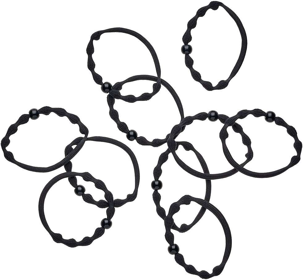 Goody Ouchless Forever Fine Hair Elastics - 10 Ct, Black, Damage-Free Bands, 3X Stronger Hair Ties, Retainable Shape, 16 Strand Inner Core, Hair Accessories for Women & Men - Image 6