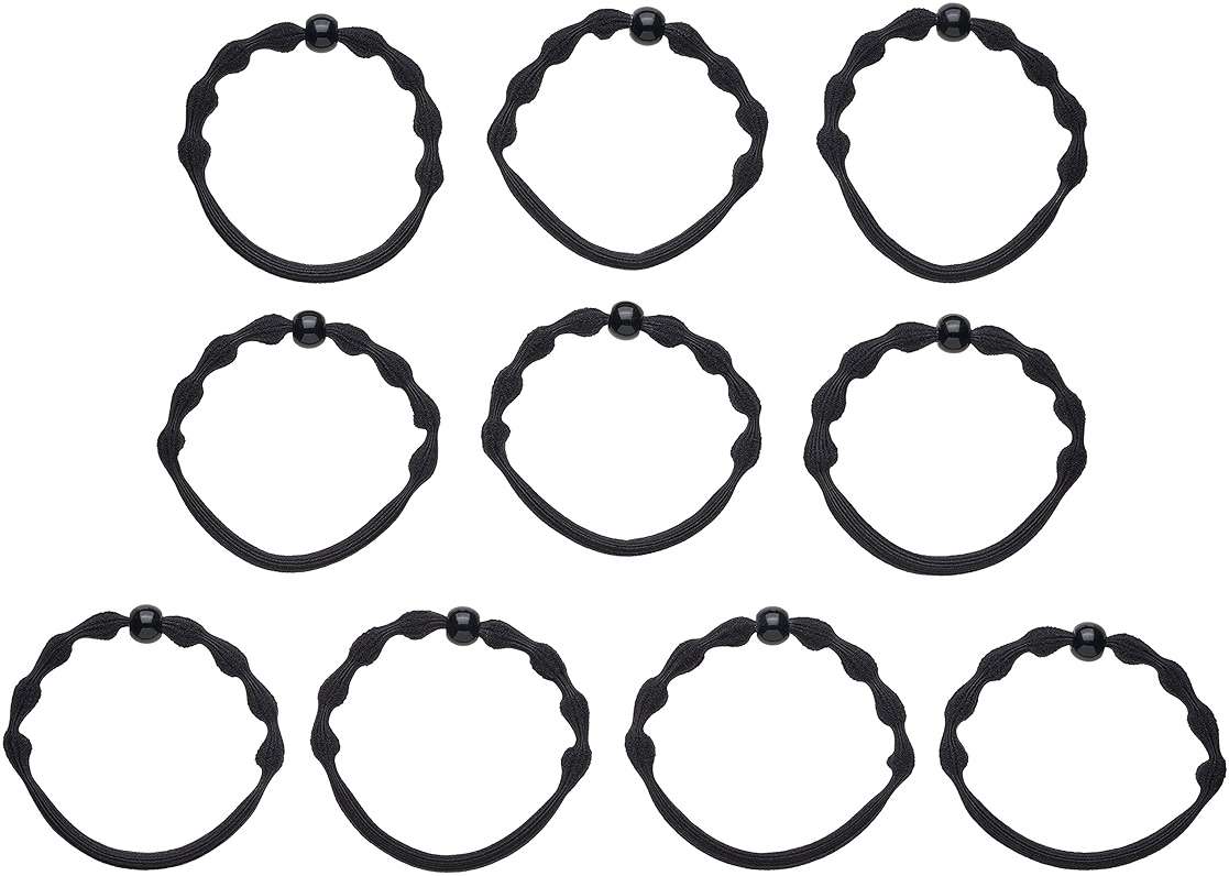 Goody Ouchless Forever Fine Hair Elastics - 10 Ct, Black, Damage-Free Bands, 3X Stronger Hair Ties, Retainable Shape, 16 Strand Inner Core, Hair Accessories for Women & Men - Image 7
