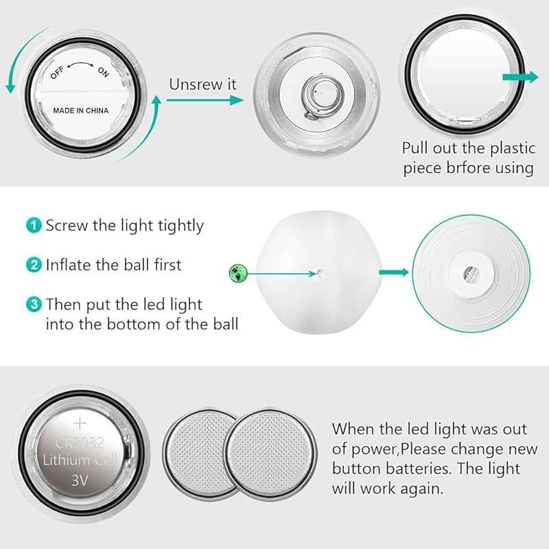 Icnice LED Beach Balls Glow in Dark Party Supplies, 2pcs Inflatable Light up Ballon 16'' Floating Pool Light with Remote 16 Color 4 Mode Beach Game Pool Toy Kickball for Neon Party Decoration-4 Lights - Image 6