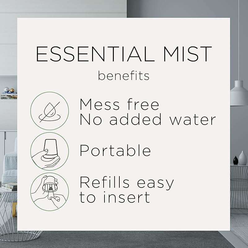 Air Wick Essential Mist Refill, 1 ct, Vanilla and Pink Papaya, Essential Oils Diffuser, Air Freshener - Image 6