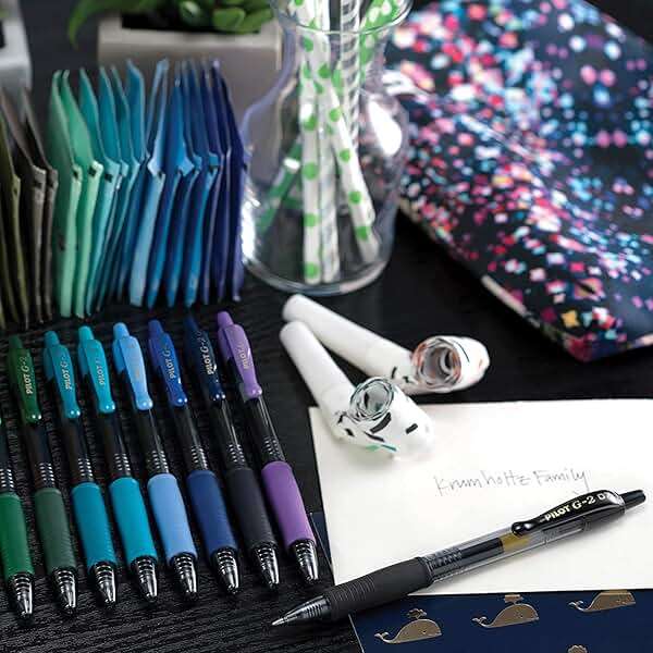 Pilot G2 Premium Gel Roller Pens, Bold Point, Gel Ink Pens, 1 mm, Pack of 8, Black, Blue - Ideal for School, Journaling & Office Writing - Image 2