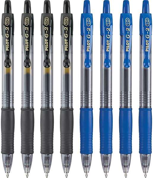 Pilot G2 Premium Gel Roller Pens, Bold Point, Gel Ink Pens, 1 mm, Pack of 8, Black, Blue - Ideal for School, Journaling & Office Writing - Image 4