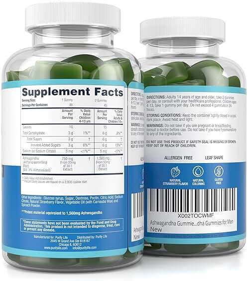 Sugar-Free Ashwagandha Gummies for Stress, Sleep & Mood Support - High-Potency 30:1 Ashwagandha Supplement Extract - Vegan Adaptogen Supplement for Women & Men, Natural Flavor, Plant-Based, 90 Gummy - Image 9