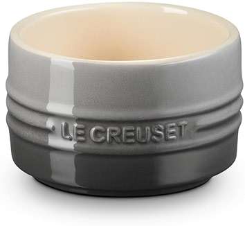 Le Creuset Stoneware Round Straight Wall Ramekin, 7 oz., Oyster - Image 1