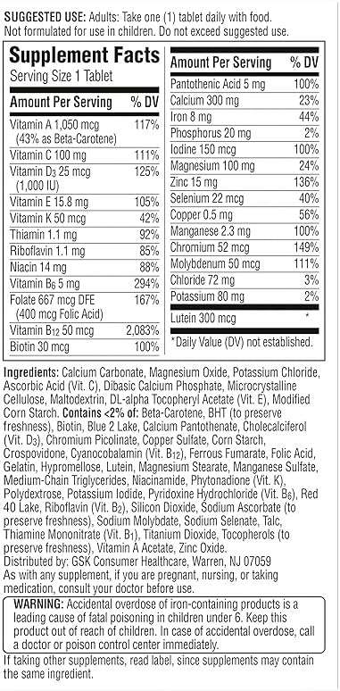 Centrum Silver Women's Multivitamin for Women 50 Plus, Multivitamin/Multimineral Supplement with Vitamin D3, B Vitamins, Non-GMO Ingredients, Supports memory and cognition in older adults - 65 Ct - Image 11