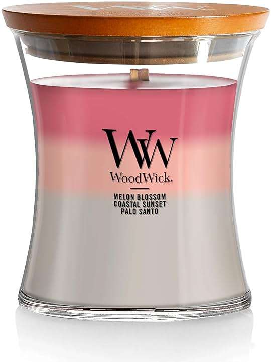 WoodWick Shoreline Trilogy Gifts for Women and Men, 9.7 oz Medium Hourglass Trilogy Candle with Crackling Wick - Image 1