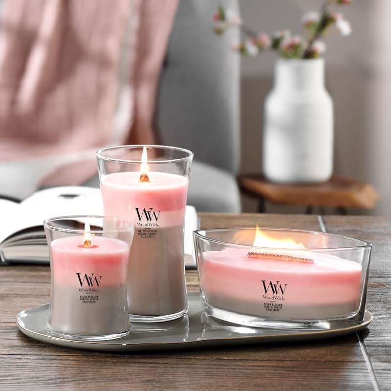 WoodWick Shoreline Trilogy Gifts for Women and Men, 9.7 oz Medium Hourglass Trilogy Candle with Crackling Wick - Image 5