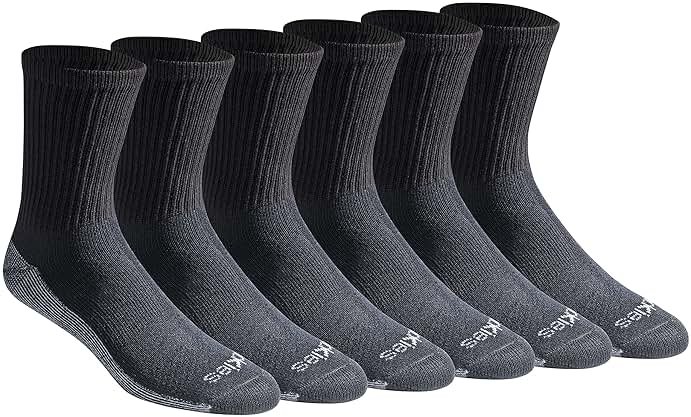 Dickies Men's Dri-tech Moisture Control Mid-crew Comfort Length Socks, Available in M-xl (6, 12 Pairs) - Product Image