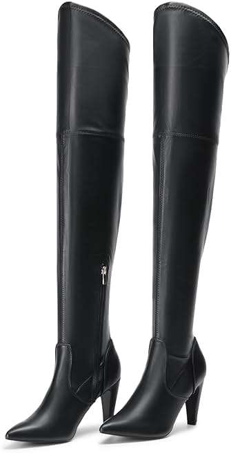DREAM PAIRS Women's Thigh High Boots Over The Knee Heels Long Sexy Pointed Toe Boots - Image 4