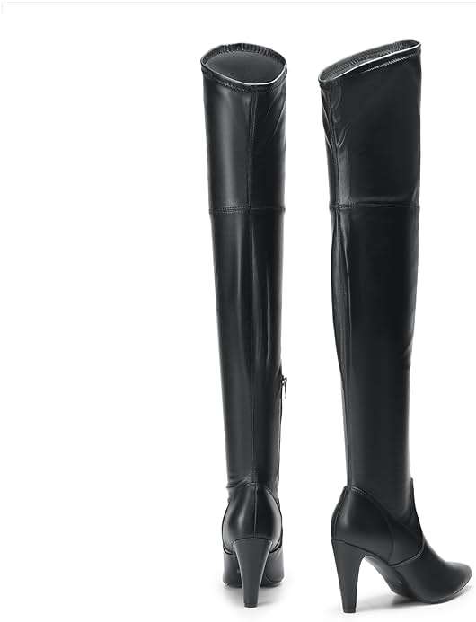 DREAM PAIRS Women's Thigh High Boots Over The Knee Heels Long Sexy Pointed Toe Boots - Image 5