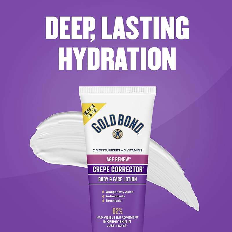 Gold Bond Age Renew Crepe Corrector Body Lotion, Replenishing & Smoothing Formula, Gold Bond Crepe Corrector Body Lotion, 8 oz - Image 7