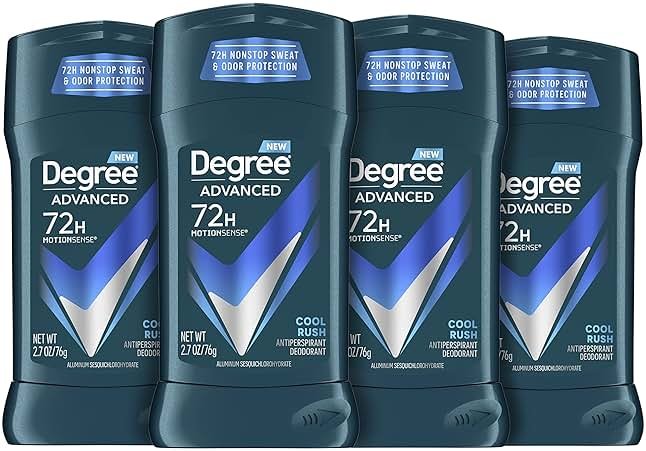 Degree Men Advanced Protection Antiperspirant Deodorant Cool Rush 4 count 72-Hour Sweat and Odor Protection Antiperspirant For Men With MotionSense Technology 2.7 oz - Product Image