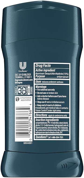 Degree Men Advanced Protection Antiperspirant Deodorant Cool Rush 4 count 72-Hour Sweat and Odor Protection Antiperspirant For Men With MotionSense Technology 2.7 oz - Image 2