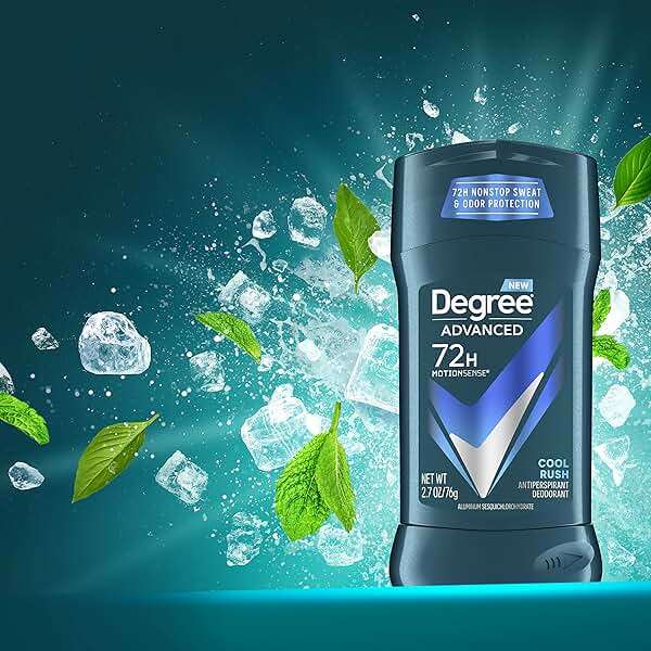 Degree Men Advanced Protection Antiperspirant Deodorant Cool Rush 4 count 72-Hour Sweat and Odor Protection Antiperspirant For Men With MotionSense Technology 2.7 oz - Image 15