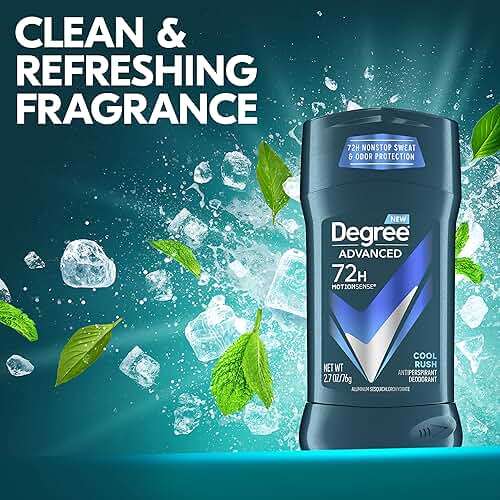 Degree Men Advanced Protection Antiperspirant Deodorant Cool Rush 4 count 72-Hour Sweat and Odor Protection Antiperspirant For Men With MotionSense Technology 2.7 oz - Image 6