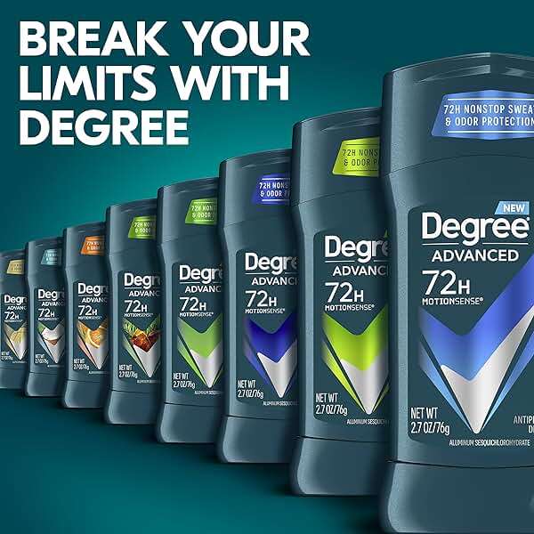 Degree Men Advanced Protection Antiperspirant Deodorant Cool Rush 4 count 72-Hour Sweat and Odor Protection Antiperspirant For Men With MotionSense Technology 2.7 oz - Image 9