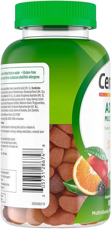 Centrum MultiGummies Gummy Multivitamin for Adults, Multivitamin/Multimineral Supplement with Vitamins D, B and E, Assorted Fruit Flavor - 180 Count - Image 11