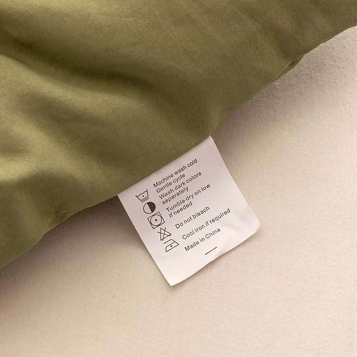 ROSGONIA Queen Comforter Set Olive Green, 3pcs Bedding Sets Queen (1 Boho Olive Comforter & 2 Pillowcases), All Season Lightweight Blanket Quilt - Image 8