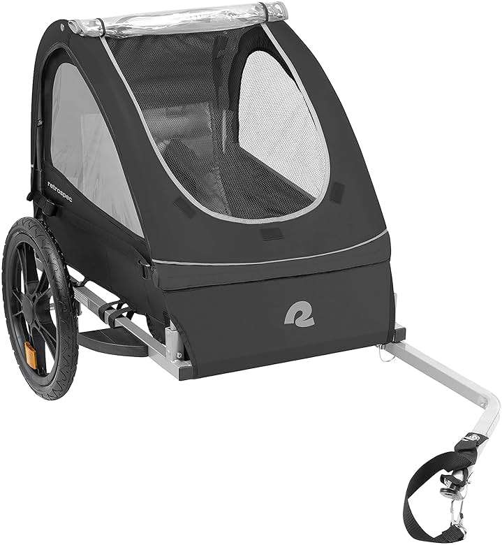 Retrospec Rover Kids Bicycle Trailer Single and Double Passenger Children’s Foldable - Image 1