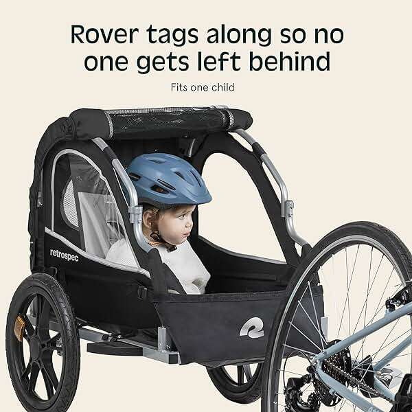 Retrospec Rover Kids Bicycle Trailer Single and Double Passenger Children’s Foldable - Image 2