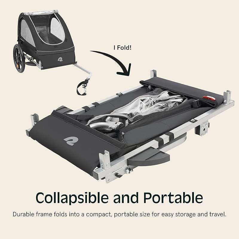 Retrospec Rover Kids Bicycle Trailer Single and Double Passenger Children’s Foldable - Image 5