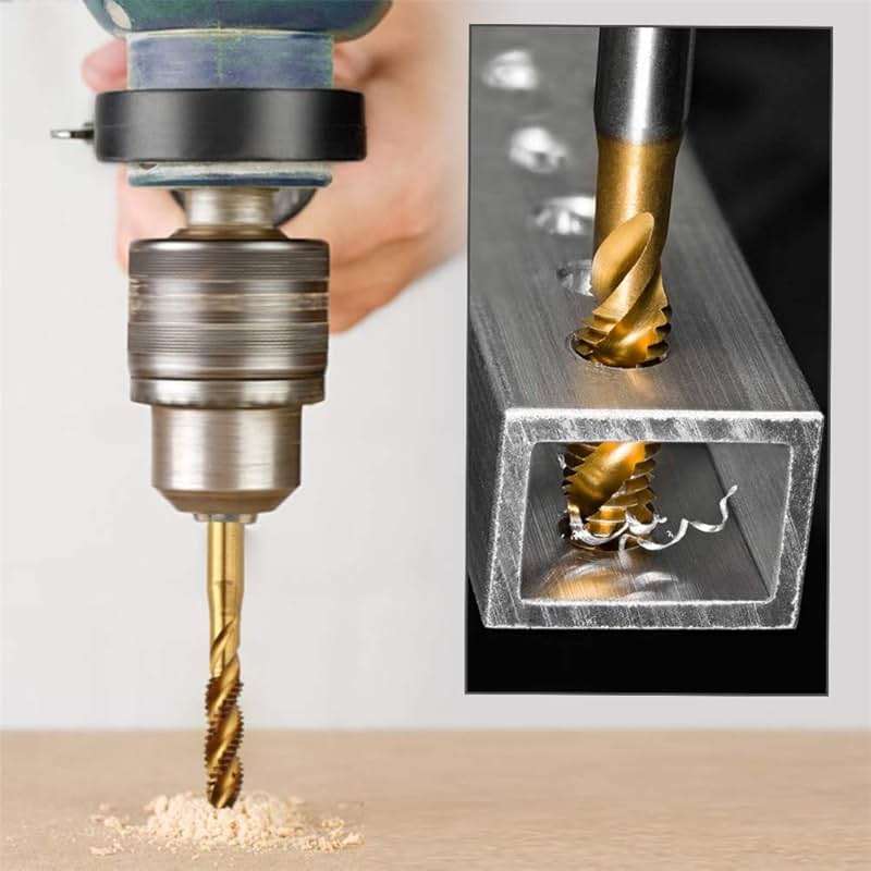 Yakamoz 9pcs Machine Screw Tap Set Titanium Spiral Flute Drill Taps Metric M2 M2.5 M3 M4 M5 M6 M8 M10 M12 Thread Tapping Tool - Image 7