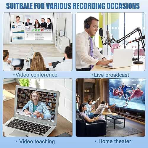 Guermok Video Capture Card, 4K USB3.0 HDMI to USB C Capture Card for Streaming, 1080P 60FPS, Compatible with iPad Mac OS Windows, Quest 3, OBS, PS5/4, Switch2/1, Xbox, Camera (Silver) - Image 6