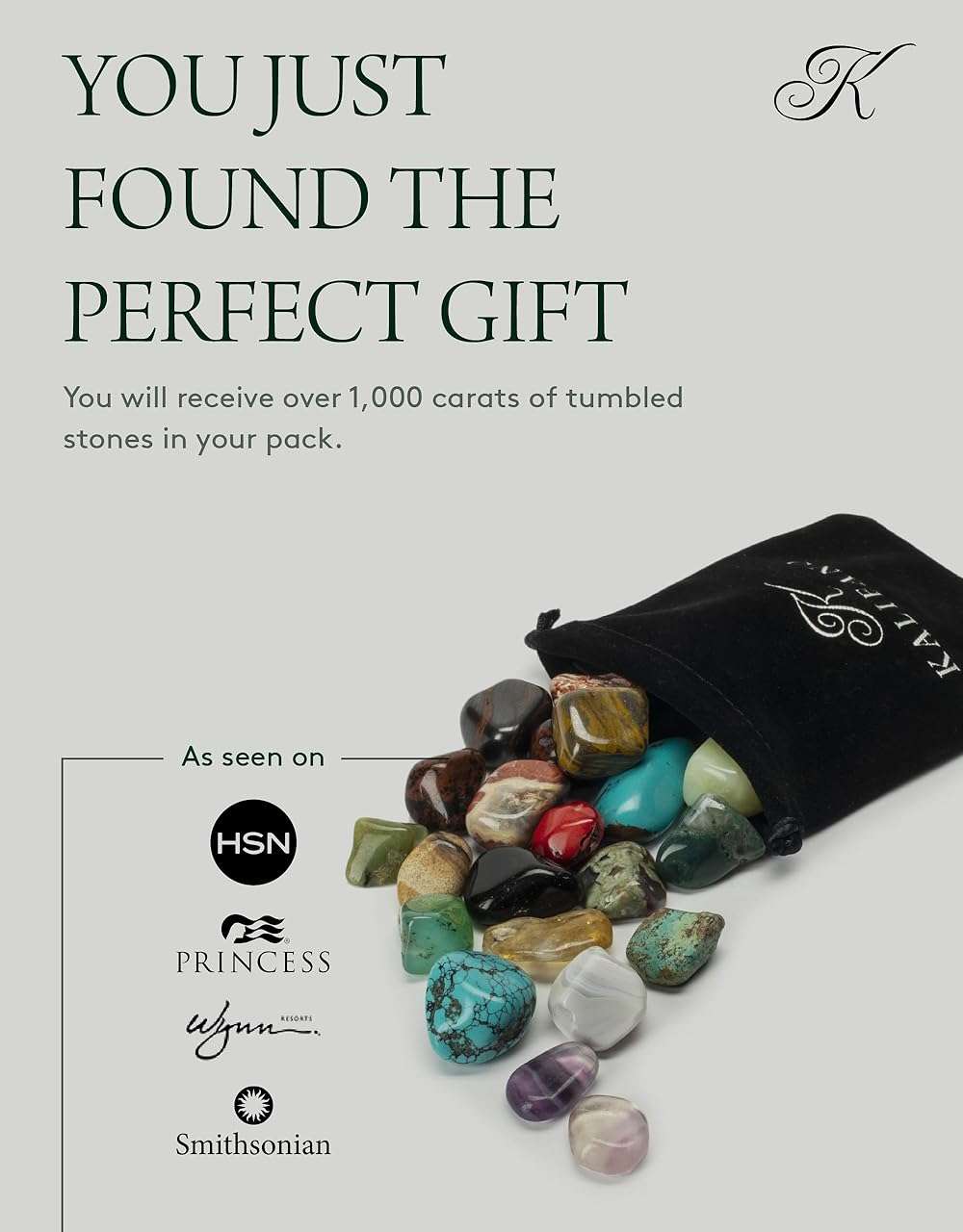 KALIFANO Bulk Tumbled Stones – Over 1,000 Carats Mixed Polished Healing Crystals & Gems for Reiki, Crafts, Kids & Decor (Includes Rose Quartz, Howlite Turquoise, Fluorite, Unakite, Lapis Lazuli) – Piedras de Cristal Para Decorar - Image 5