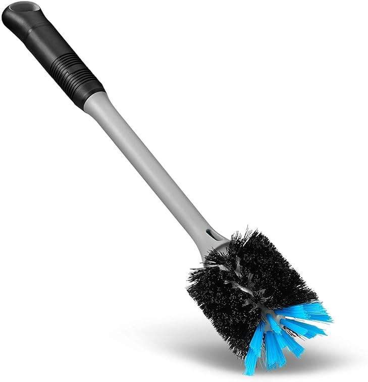 MOSOLAN 2-in-1 Bottle Brush with Straw Brush, Long Handle Water Bottle Scrubbing Brush, Built for Cleaning Sport Bottles, Baby Bottles, Water Bottles, Coffee Mugs, Wine Decanters, Flask, 1 Pack - Image 5