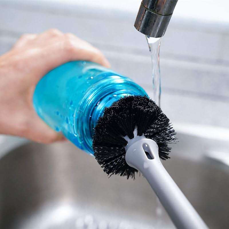 MOSOLAN 2-in-1 Bottle Brush with Straw Brush, Long Handle Water Bottle Scrubbing Brush, Built for Cleaning Sport Bottles, Baby Bottles, Water Bottles, Coffee Mugs, Wine Decanters, Flask, 1 Pack - Image 8