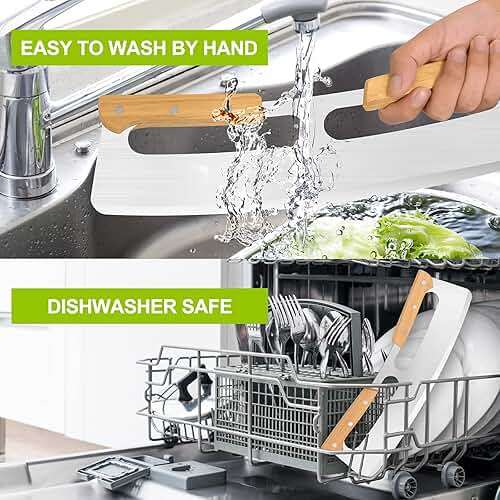 Pizza Cutter Rocker with Wooden Handles & Protective Cover by Zocy, 14" Sharp Stainless Steel Pizza Slicer Wheel, Big Pizza Knife Cutters for Kitchen Tool (14inch) - Image 6