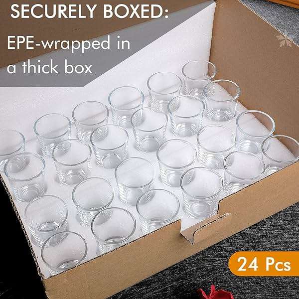 INFTYLE Shot Glasses Set of 24 Clear 1.7 oz/ 50 ml Shot Glass with Heavy Base Shot Glasses Bulk for Whiskey, Tequila, Vodka, Liqueur, Bars - Image 5
