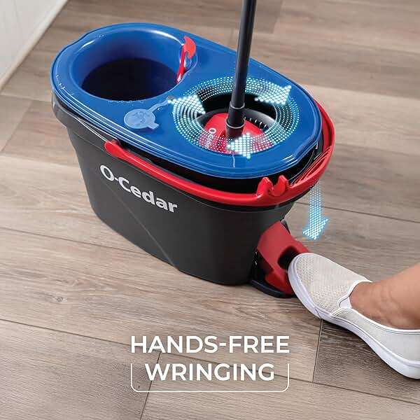 O-Cedar RinseClean Spin Mop & Bucket System | Clean with Clean Water | Removes 99% of Bacteria - Image 2