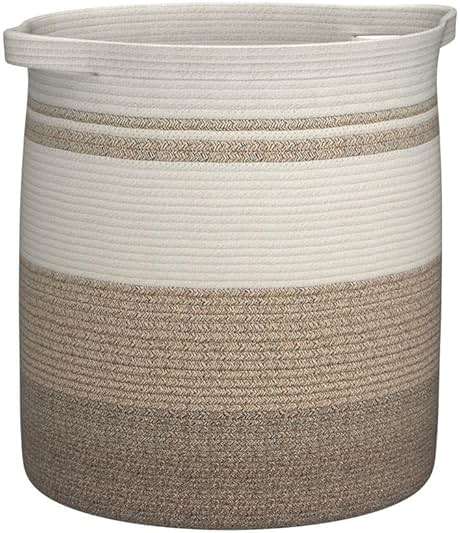 OIAHOMY 80L Laundry Basket Laundry Hamper Nursery Hamper Gradient Yellow | Tall Dirty Clothes Hamper with Handle,Blanket Basket,Decorative Basket for Living Room,Storage Basket,Toy Storage - Image 5