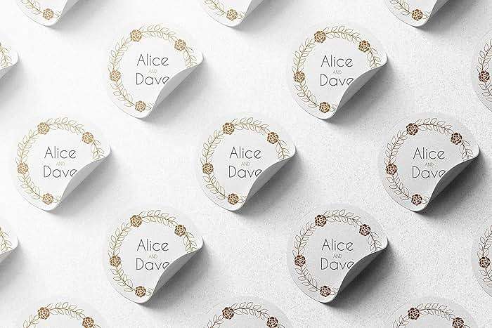 300 pcs Premium Custom Stickers Paper 2 inch Round Uncoated - Personalized Stickers for Businesses with Logo and Name. Birthday and Wedding Favors. Baby Pets Label Product Boxes - Image 5