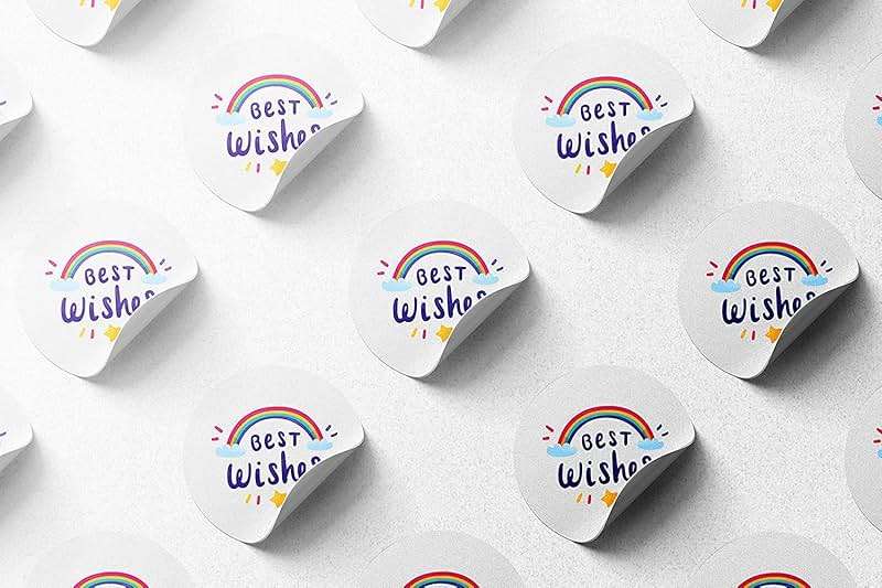 300 pcs Premium Custom Stickers Paper 2 inch Round Uncoated - Personalized Stickers for Businesses with Logo and Name. Birthday and Wedding Favors. Baby Pets Label Product Boxes - Image 6