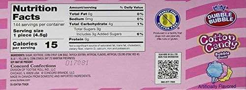 Dubble Bubble Cotton Candy Bubble Gum 4 Pieces Per Sleeve - 36 Count - Image 4