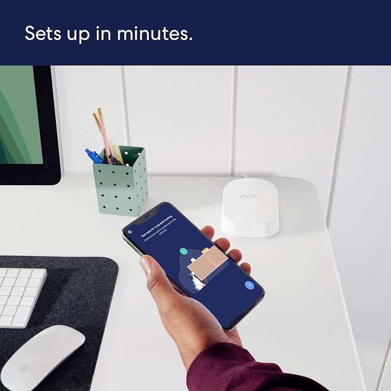 Amazon eero 6+ mesh wifi system - Supports internet plans up to a Gigabit, Coverage up to 4,500 sq. ft., Connect 75+ devices, 3-pack - Image 5